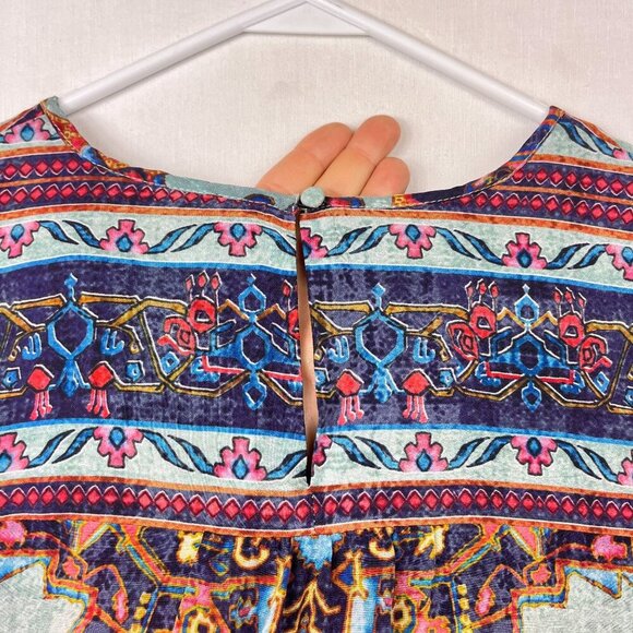 Vineet Bahl Prudence Blouse Womens M Embroidered Paisley Bohemian Anthropologie - Picture 6 of 10